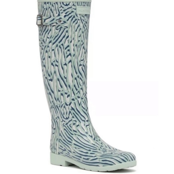 NEW Hunter Tall Coral Print Waterproof Boots 8 - Picture 2 of 12
